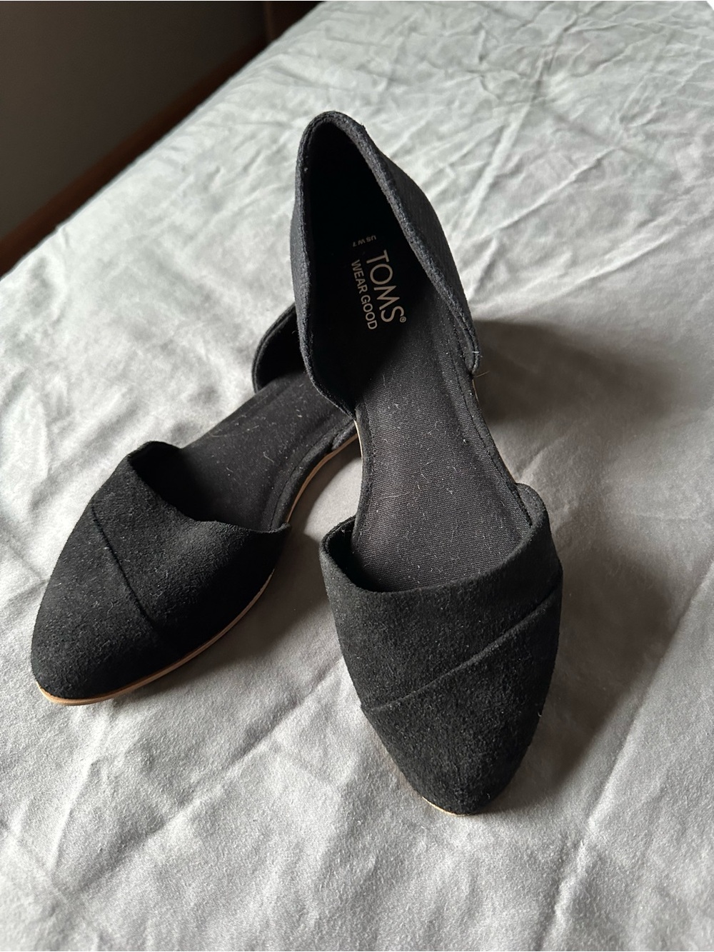 TOMS Black Women's D'Orsay Flats